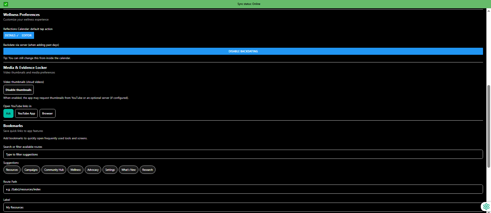 Profile avatar customization options for accessibility and self-expression - 3mpwrApp settings