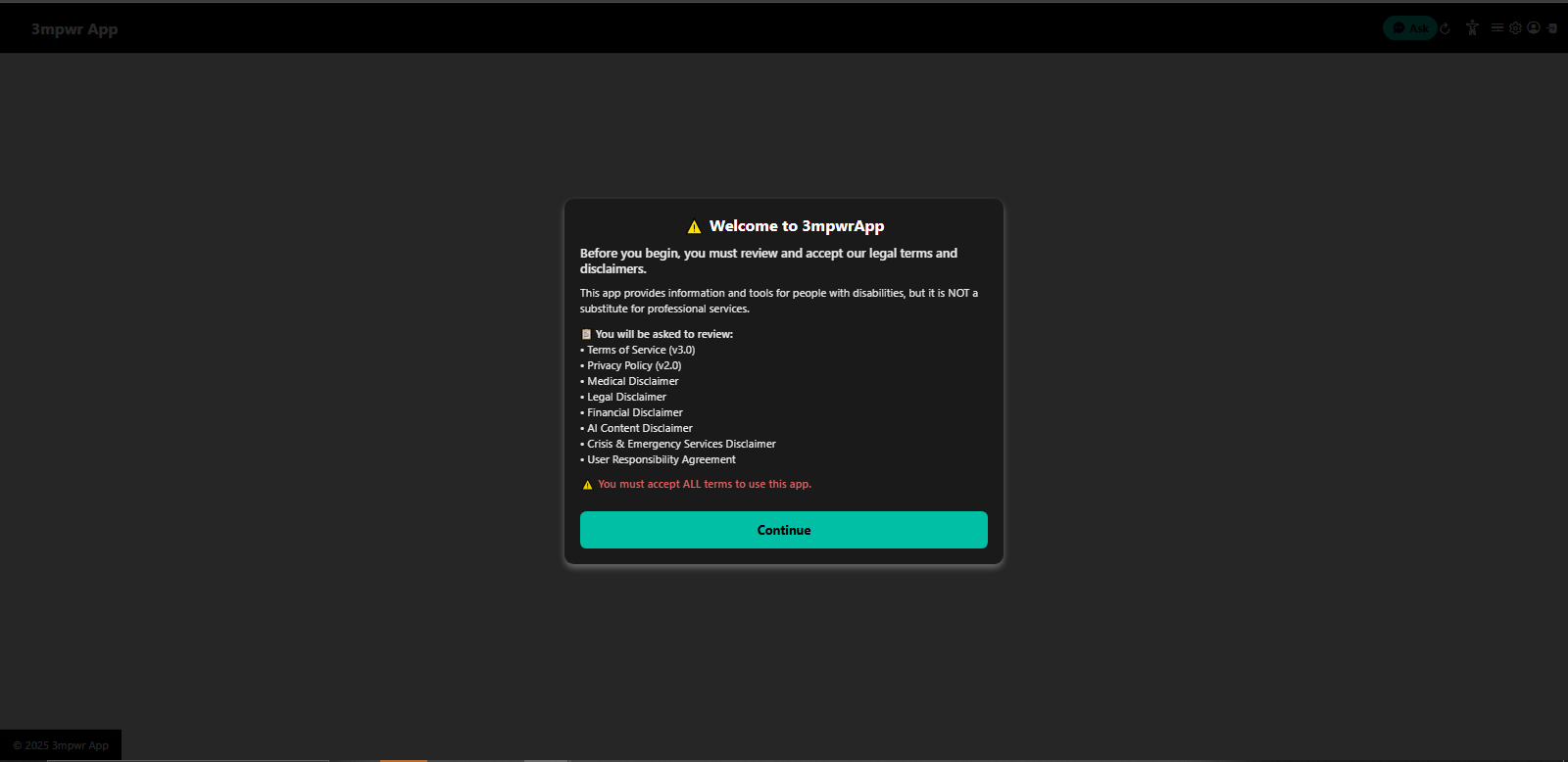 Welcome to 3mpwrApp detailed review of features and capabilities - onboarding tutorial
